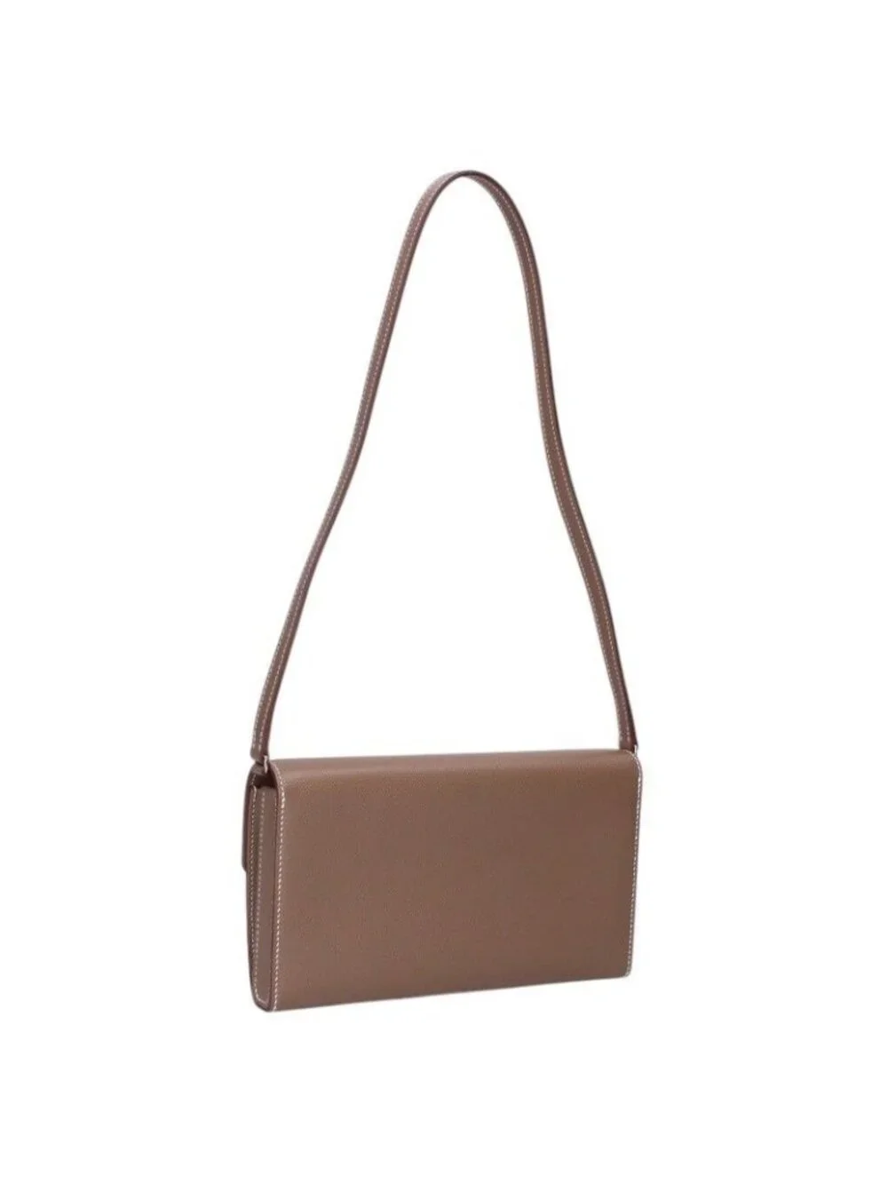 Hermes Charnier Tougo Etoupe Madame Leather Shoulder